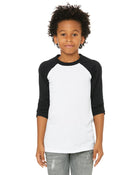 Bella+Canvas 3200Y: Youth 3/4-Sleeve Baseball T-Shirt