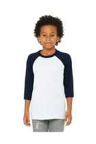 Bella+Canvas 3200Y: Youth 3/4-Sleeve Baseball T-Shirt