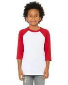 Bella+Canvas 3200Y: Youth 3/4-Sleeve Baseball T-Shirt