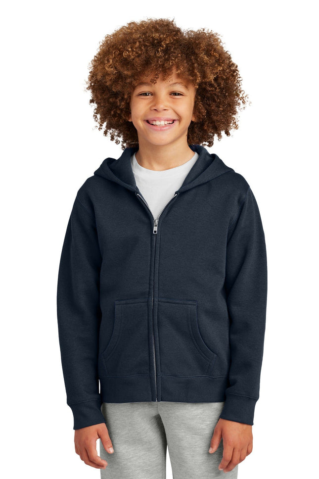 District DT6102Y: Youth V.I.T. Fleece Full-Zip Hoodie