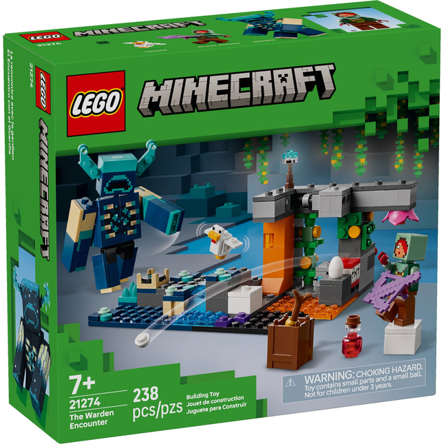 LEGO Minecraft The Warden Encounter Kids Toy -  Collectible Building Set for Boys and Girls 7+- With Silent Ranger Minifigure - Great Birthday Gift for Gamers and Kids Who Love Minecraft Toys - 21274