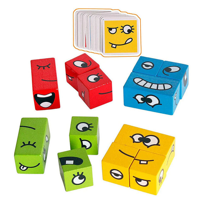 Expression Puzzle Building Blocks Game