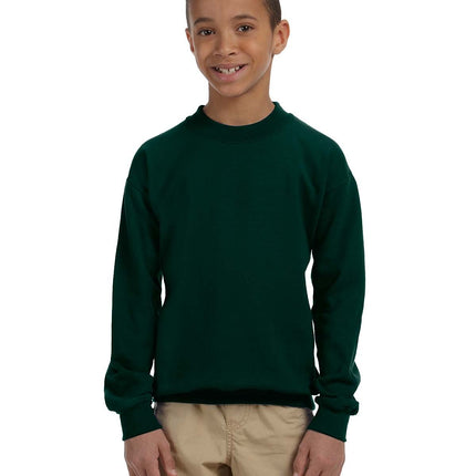 Gildan G180B: Youth Unisex Heavy Blend™ 50/50 Fleece Crew