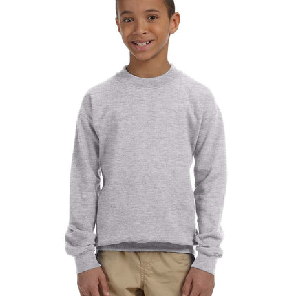 Gildan G180B: Youth Unisex Heavy Blend™ 50/50 Fleece Crew