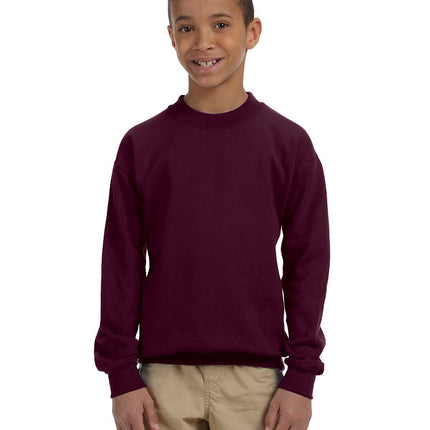 Gildan G180B: Youth Unisex Heavy Blend™ 50/50 Fleece Crew