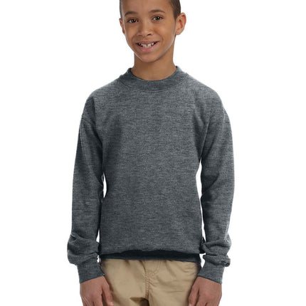 Gildan G180B: Youth Unisex Heavy Blend™ 50/50 Fleece Crew