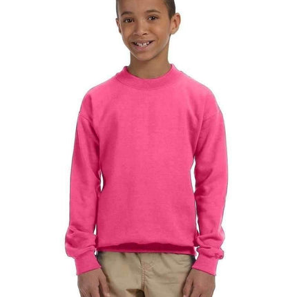 Gildan G180B: Youth Unisex Heavy Blend™ 50/50 Fleece Crew