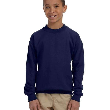 Gildan G180B: Youth Unisex Heavy Blend™ 50/50 Fleece Crew