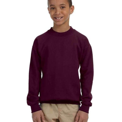 Gildan G180B: Youth Unisex Heavy Blend™ 50/50 Fleece Crew