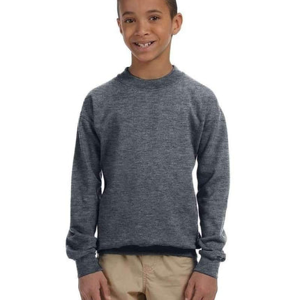 Gildan G180B: Youth Unisex Heavy Blend™ 50/50 Fleece Crew