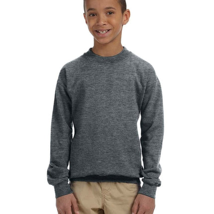 Gildan G180B: Youth Unisex Heavy Blend™ 50/50 Fleece Crew