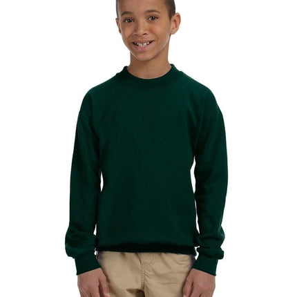 Gildan G180B: Youth Unisex Heavy Blend™ 50/50 Fleece Crew