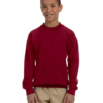 Gildan G180B: Youth Unisex Heavy Blend™ 50/50 Fleece Crew