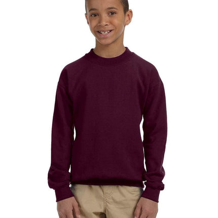 Gildan G180B: Youth Unisex Heavy Blend™ 50/50 Fleece Crew