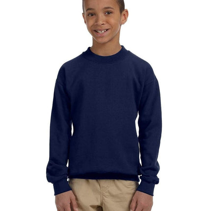 Gildan G180B: Youth Unisex Heavy Blend™ 50/50 Fleece Crew