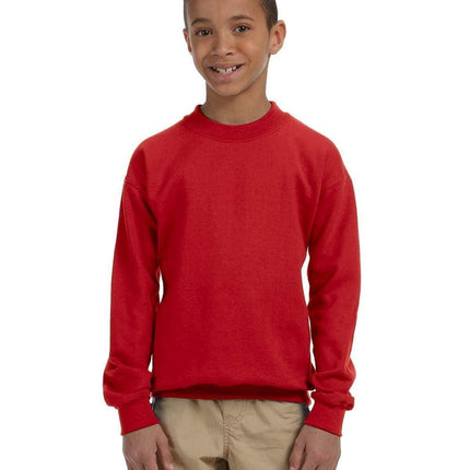 Gildan G180B: Youth Unisex Heavy Blend™ 50/50 Fleece Crew
