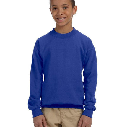 Gildan G180B: Youth Unisex Heavy Blend™ 50/50 Fleece Crew
