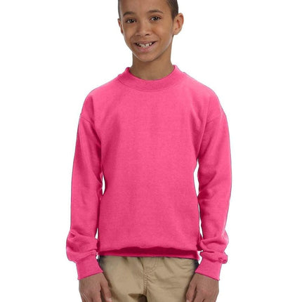 Gildan G180B: Youth Unisex Heavy Blend™ 50/50 Fleece Crew