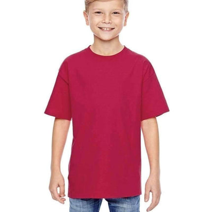 Hanes 498Y: 100% Ringspun Cotton Youth T-Shirt