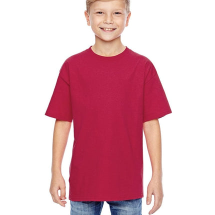 Hanes 498Y: 100% Ringspun Cotton Youth T-Shirt