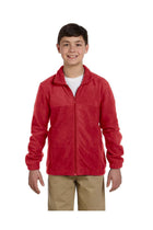 Harriton M990Y: Youth 8 oz. Full-Zip Fleece