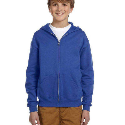 JERZEES 993B: Youth Wholesale Full-Zip Hooded Sweatshirt