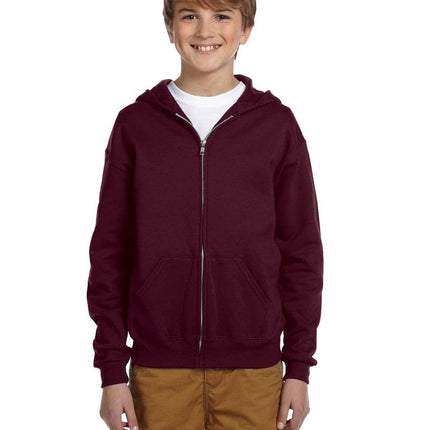 JERZEES 993B: Youth Wholesale Full-Zip Hooded Sweatshirt