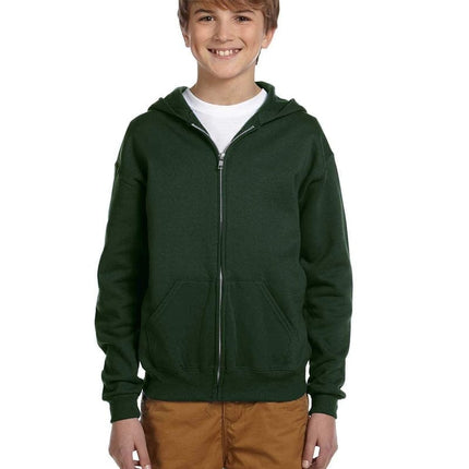 JERZEES 993B: Youth Wholesale Full-Zip Hooded Sweatshirt