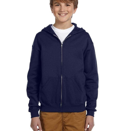 JERZEES 993B: Youth Wholesale Full-Zip Hooded Sweatshirt