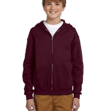 JERZEES 993B: Youth Wholesale Full-Zip Hooded Sweatshirt