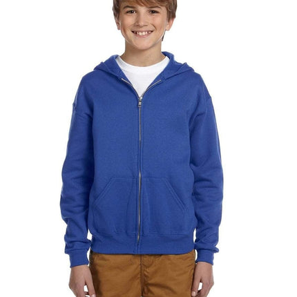 JERZEES 993B: Youth Wholesale Full-Zip Hooded Sweatshirt