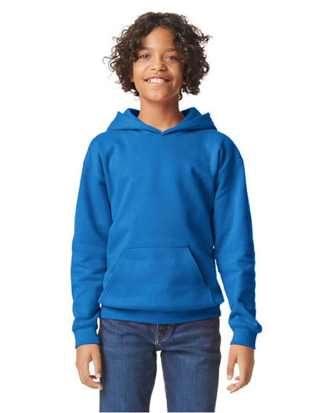 Gildan SF500B: Youth Softstyle Midweight Fleece Hooded Sweatshirt