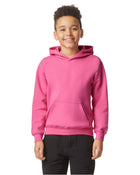 Gildan SF500B: Youth Softstyle Midweight Fleece Hooded Sweatshirt