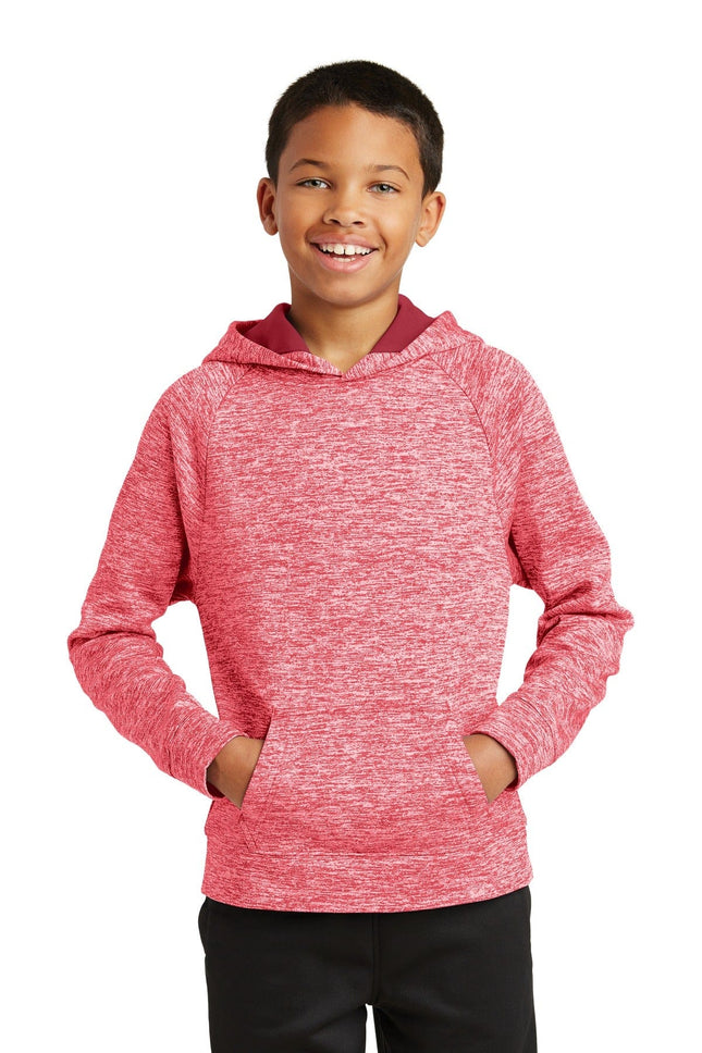 Sport-Tek YST225: Youth PosiCharge Electric Heather Fleece Hooded Pullover
