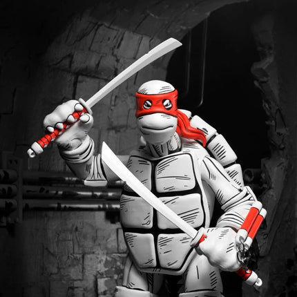 NECA Teenage Mutant Ninja Turtles Black & White First Turtles 2-Pack (Mirage Comics) Kids in Boots